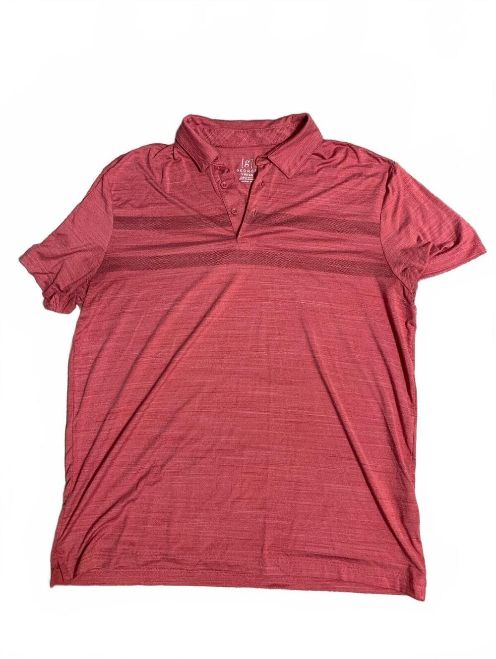 George Men's Red Polo Shirt Size Large (42-44) Made in Jordan